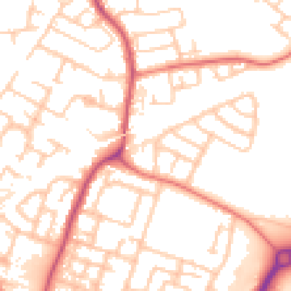 Daytime road noise heatmap for L32 0SJ
