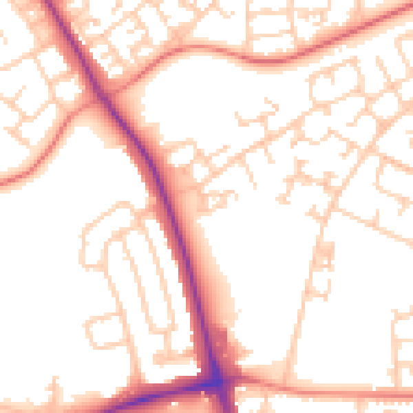 Daytime road noise heatmap for L32 1AB