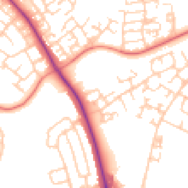 Daytime road noise heatmap for L32 1BA