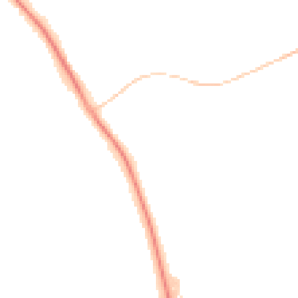 Night-time road noise heatmap for L32 1BA