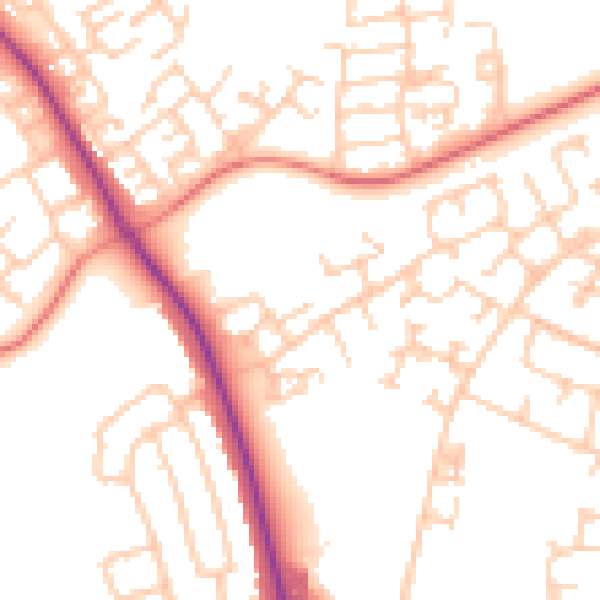 Daytime road noise heatmap for L32 1BD