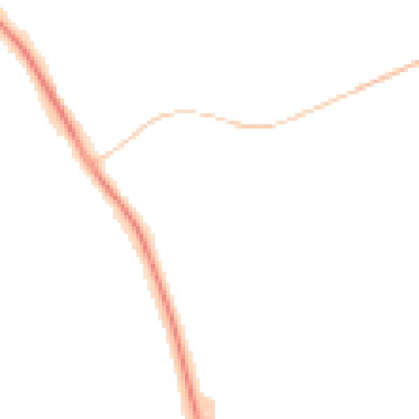 Night-time road noise heatmap for L32 1BD