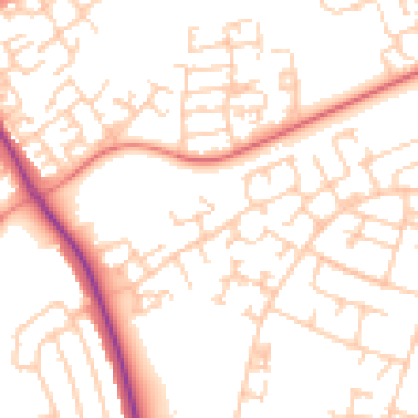 Daytime road noise heatmap for L32 1BH