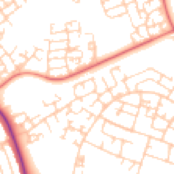Daytime road noise heatmap for L32 1BP