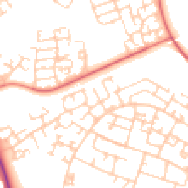 Daytime road noise heatmap for L32 1BW