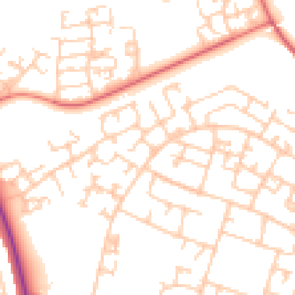 Daytime road noise heatmap for L32 1BZ