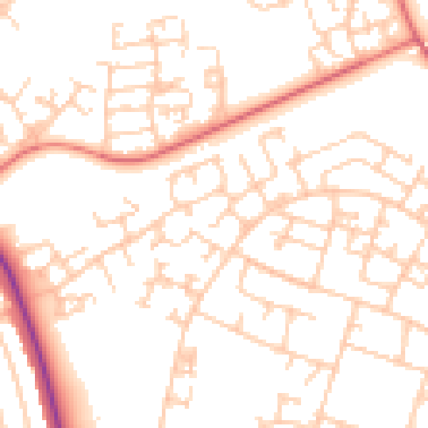 Daytime road noise heatmap for L32 1DA