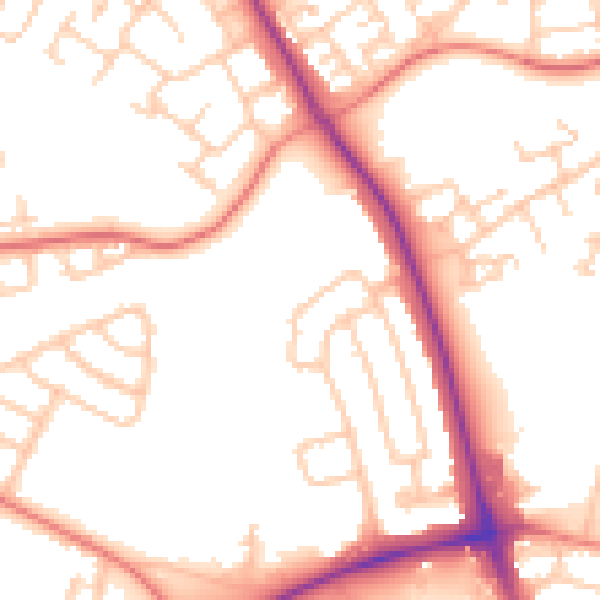 Daytime road noise heatmap for L32 1TN
