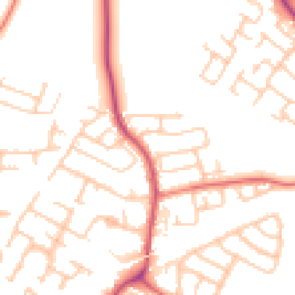 Daytime road noise heatmap for L32 2AF