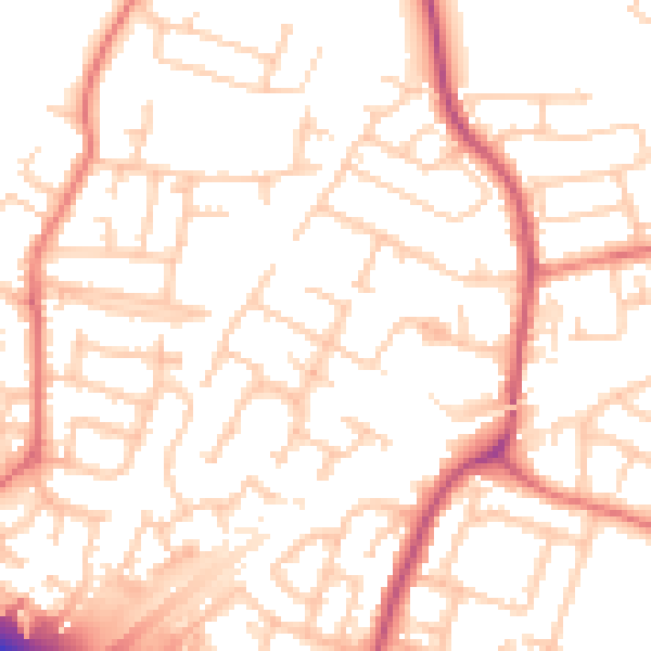 Daytime road noise heatmap for L32 2AL