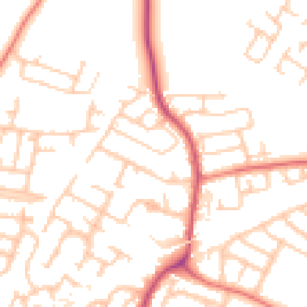 Daytime road noise heatmap for L32 2BA