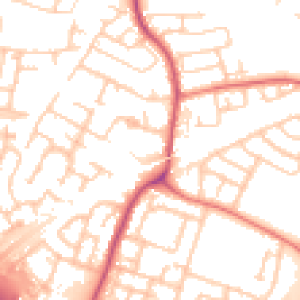 Daytime road noise heatmap for L32 2BD