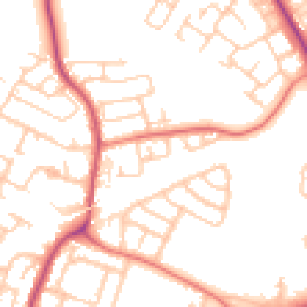 Daytime road noise heatmap for L32 2BE