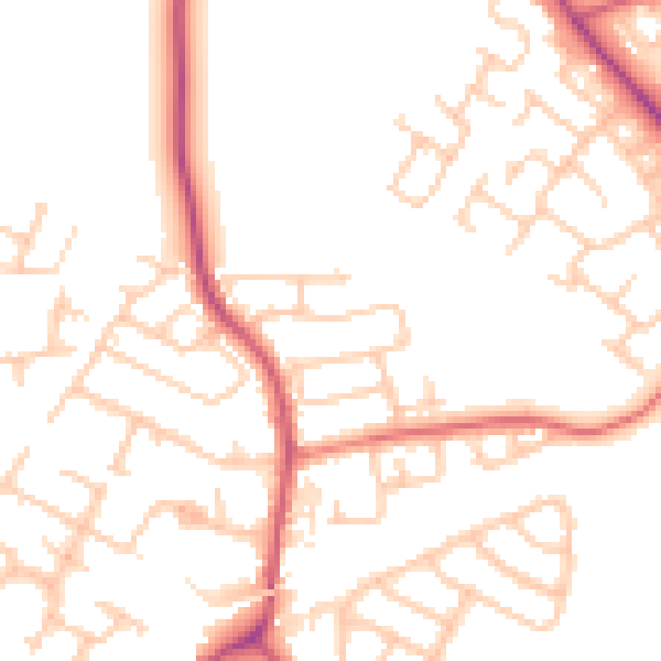 Daytime road noise heatmap for L32 2BJ