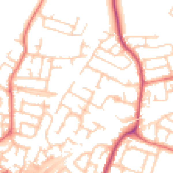 Daytime road noise heatmap for L32 2BU