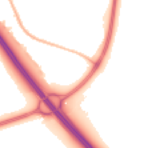Night-time road noise heatmap for L32 4AD