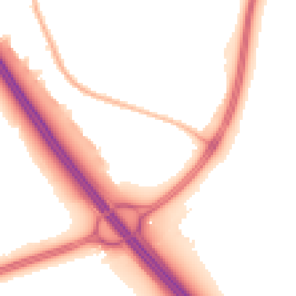 Night-time road noise heatmap for L32 4AF
