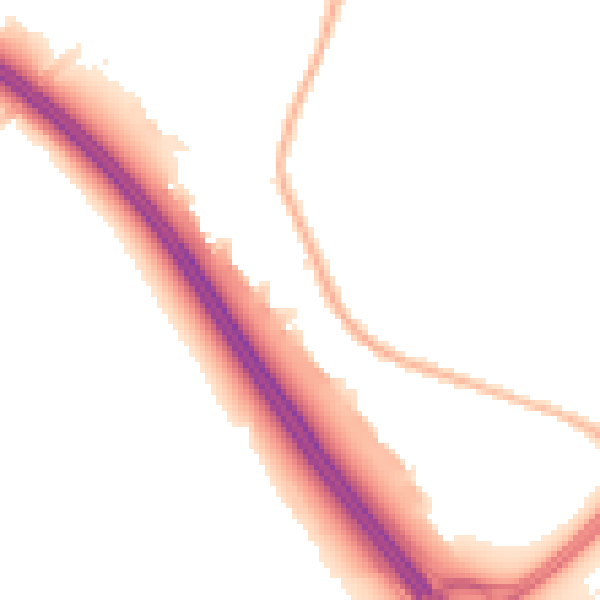 Night-time road noise heatmap for L32 4SU