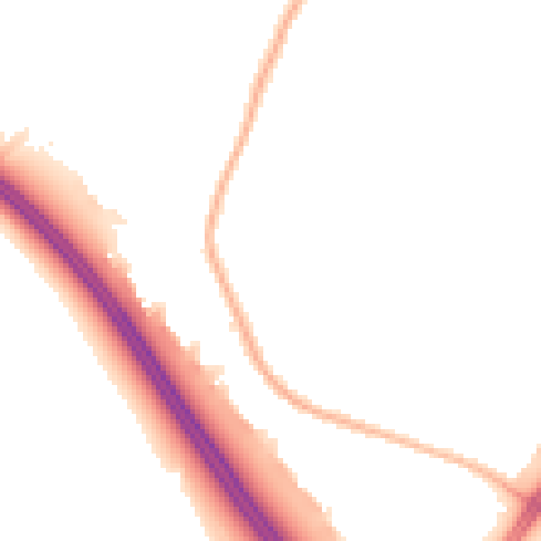 Night-time road noise heatmap for L32 4UW