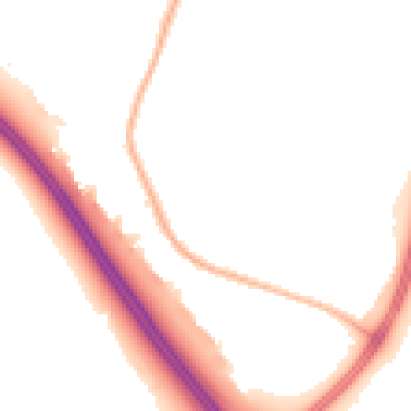 Night-time road noise heatmap for L32 4UX