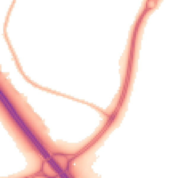 Night-time road noise heatmap for L32 5SS