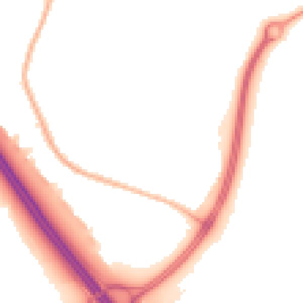 Night-time road noise heatmap for L32 5SZ