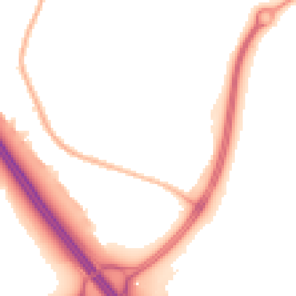 Night-time road noise heatmap for L32 5TA