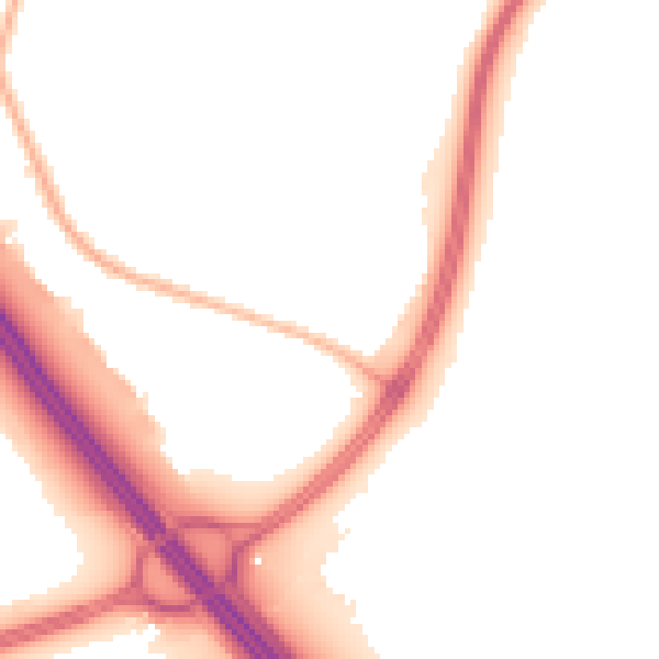 Night-time road noise heatmap for L32 5TS
