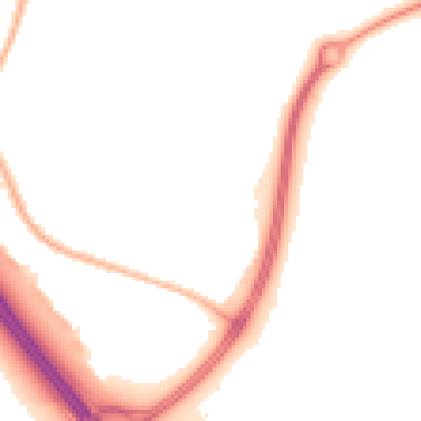 Night-time road noise heatmap for L32 5TY