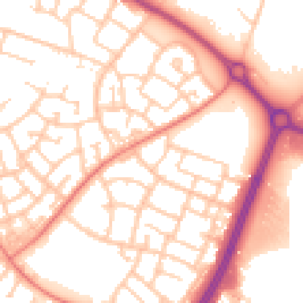 Daytime road noise heatmap for L32 6AB