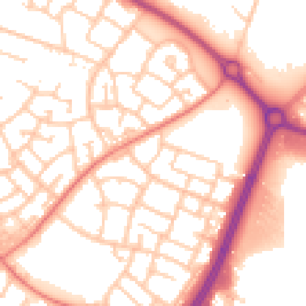 Daytime road noise heatmap for L32 6RX