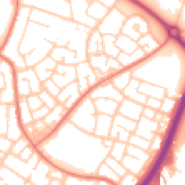 Daytime road noise heatmap for L32 6SR