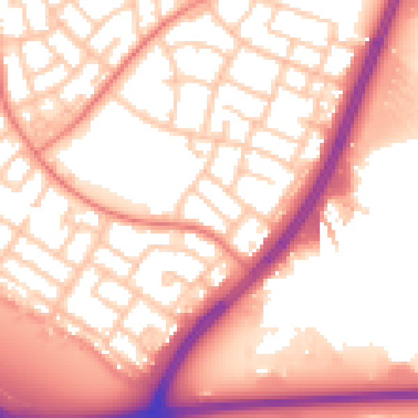Daytime road noise heatmap for L32 7PP