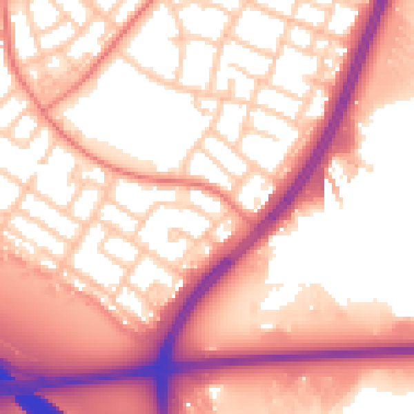 Daytime road noise heatmap for L32 7QE