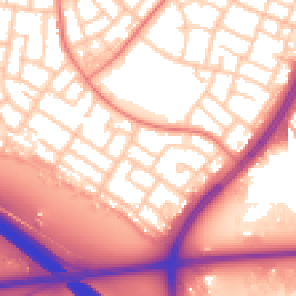 Daytime road noise heatmap for L32 7QR