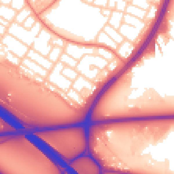 Daytime road noise heatmap for L32 7QX