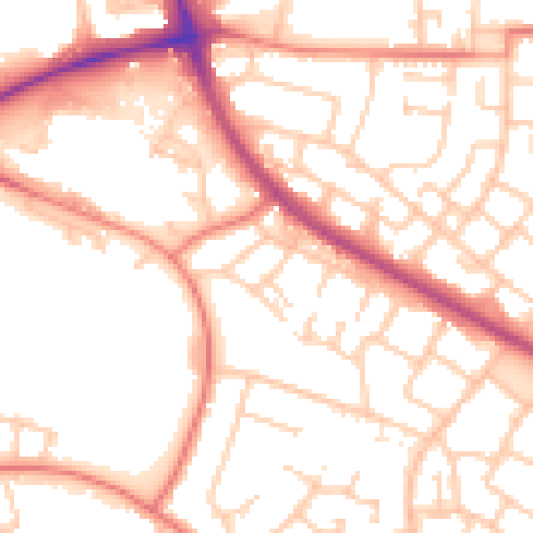 Daytime road noise heatmap for L32 8SR