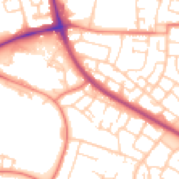 Daytime road noise heatmap for L32 8SS