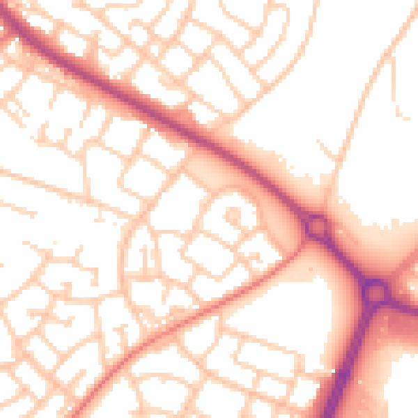 Daytime road noise heatmap for L32 8TN