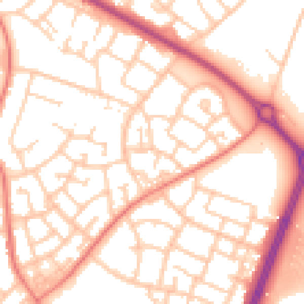 Daytime road noise heatmap for L32 8TT