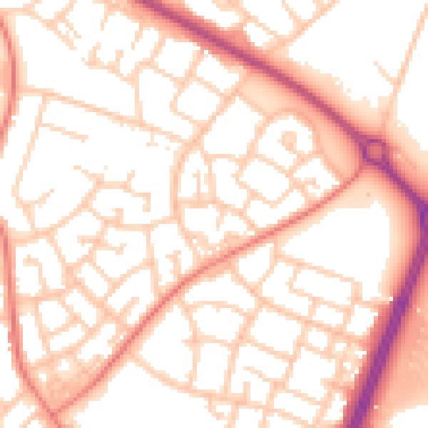 Daytime road noise heatmap for L32 8TU