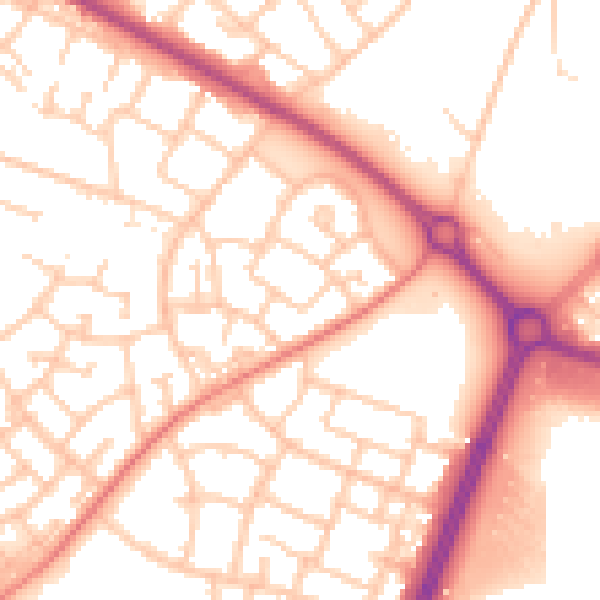Daytime road noise heatmap for L32 8TY