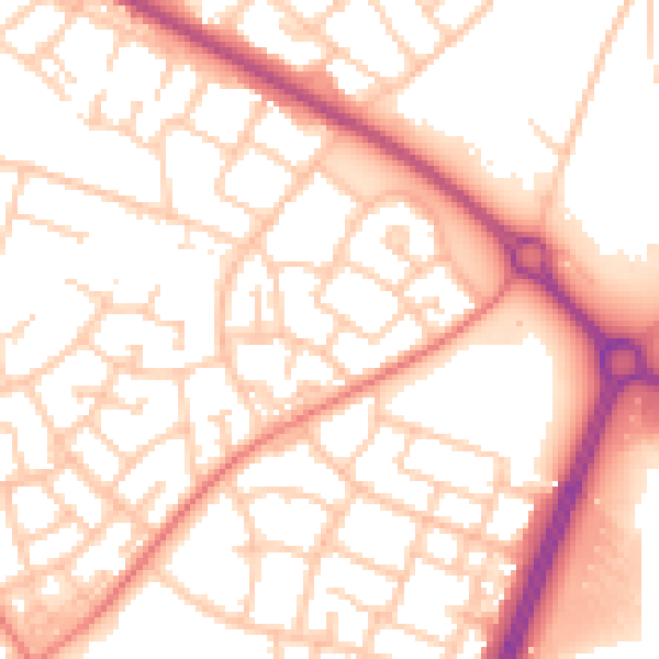 Daytime road noise heatmap for L32 8UB