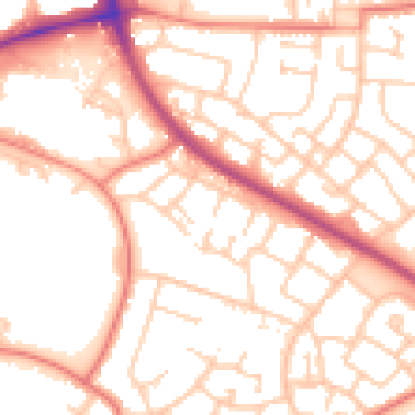 Daytime road noise heatmap for L32 8UN