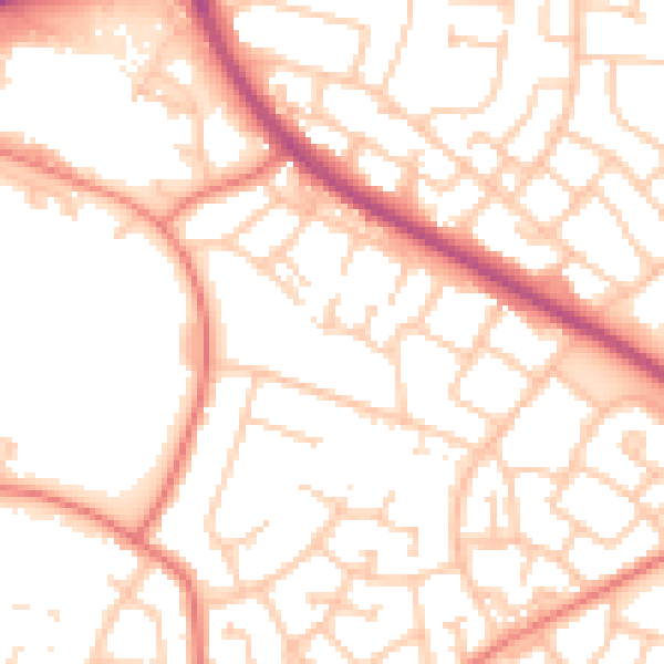 Daytime road noise heatmap for L32 8XE