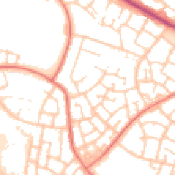 Daytime road noise heatmap for L32 9QU