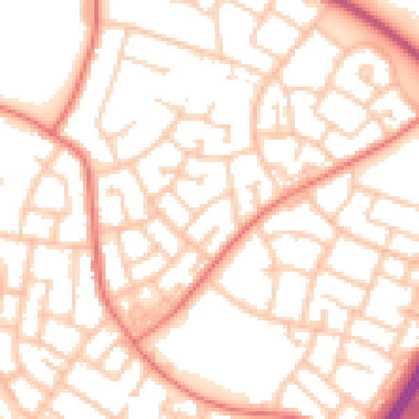 Daytime road noise heatmap for L32 9RB