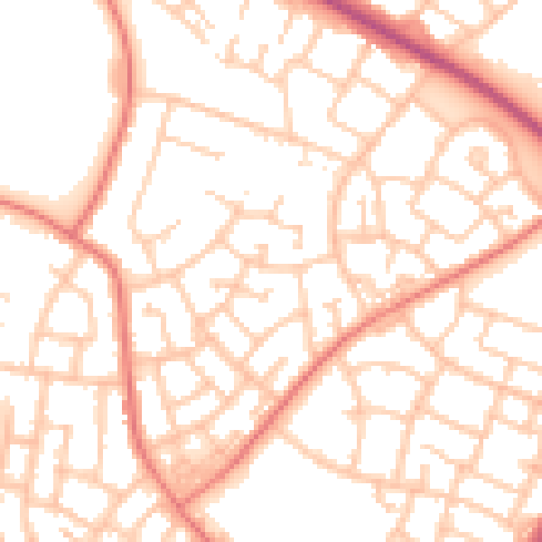 Daytime road noise heatmap for L32 9RD