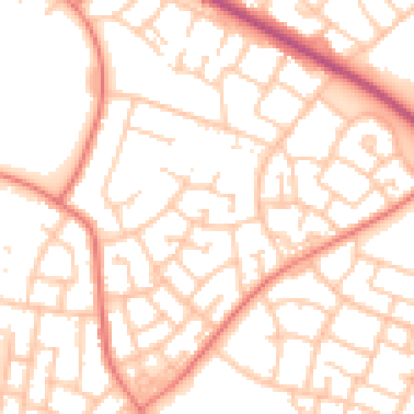 Daytime road noise heatmap for L32 9RR