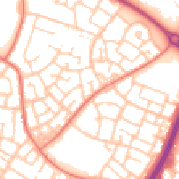 Daytime road noise heatmap for L32 9SD